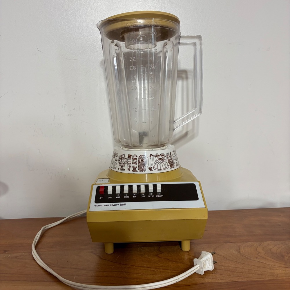 Vintage Hamilton Beach Scovill 7 Speed Blender Harvest Gold Model 626-3 Retro